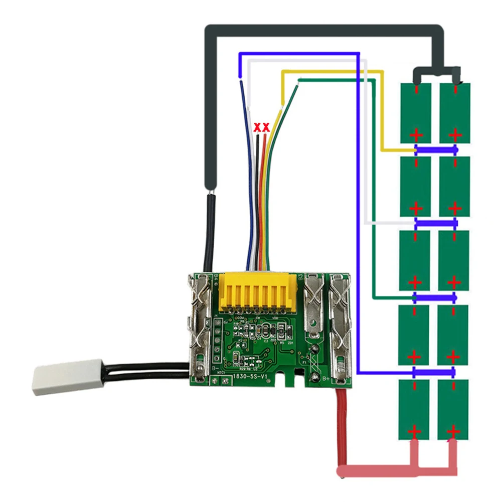 Connectors Terminals Li-Ion Battery PCB Protection Circuit Board BL1830 For Overheat , Overvoltage , Undervoltage , Overcurrent
Connectors Terminals Li-Ion Battery PCB Protection Circuit Board BL1830 For Overheat , Overvoltage , Undervoltage , Overcurrent