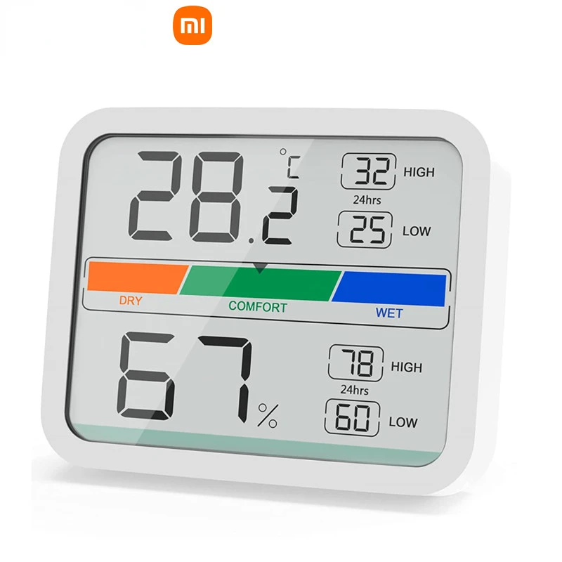 Xiaomi LCD Digital Thermometer 2 Hygrometer Indoor Thermo-Hygrometer with Magnet, MIN/MAX Records for Room Climate Control
Xiaomi LCD Digital Thermometer 2 Hygrometer Indoor Thermo-Hygrometer with Magnet, MIN/MAX Records for Room Climate Control