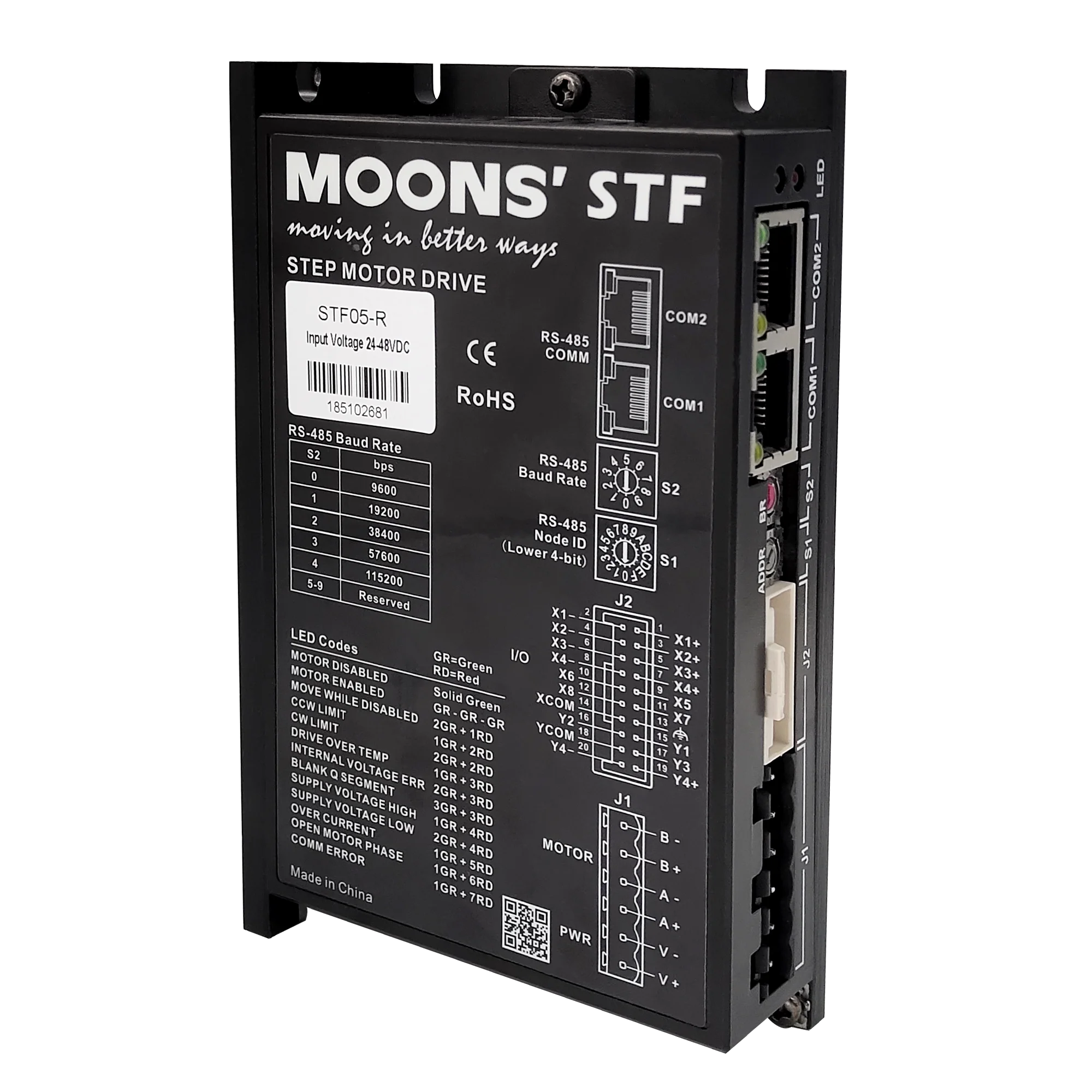 MOONS high performance 24-70VDC 10a stepper drive Modbus RS-485 CANopen EtherNet/IP EtherCAT 2 phase step motor driver
MOONS high performance 24-70VDC 10a stepper drive Modbus RS-485 CANopen EtherNet/IP EtherCAT 2 phase step motor driver