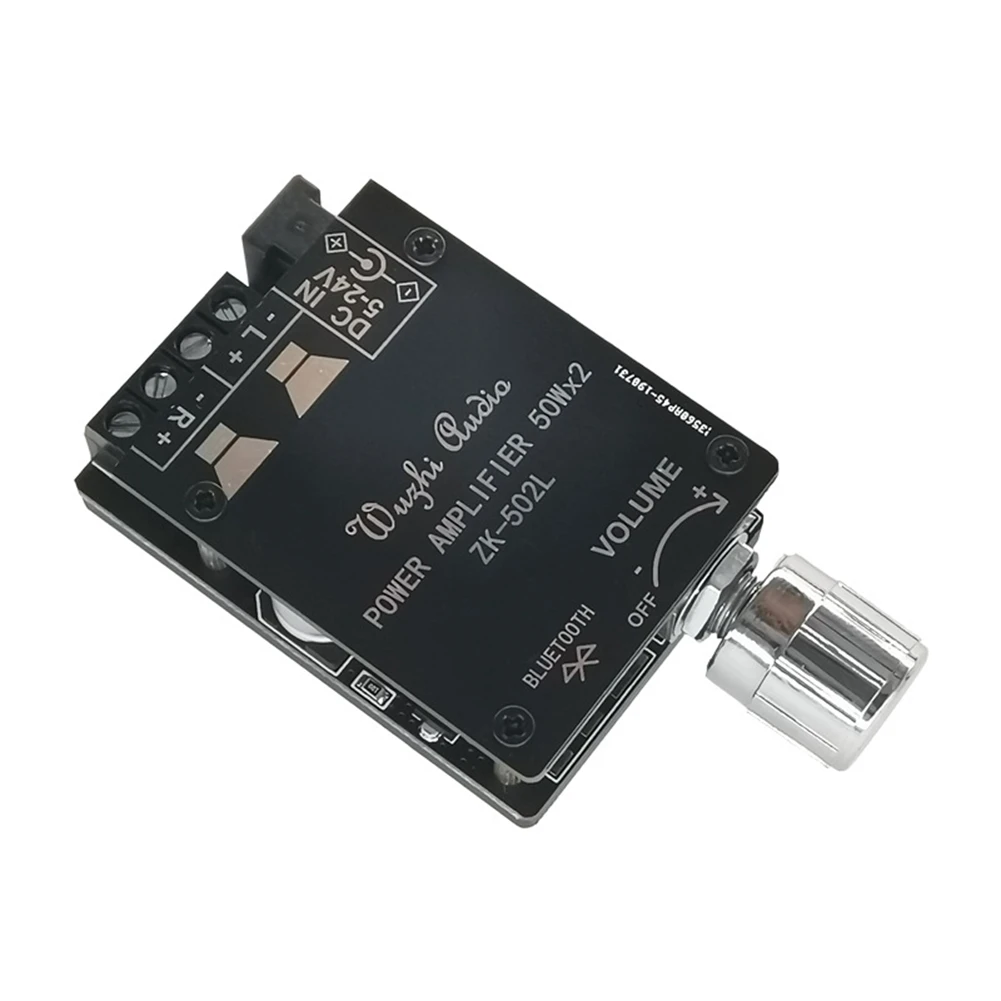 -502L 2X50W Bluetooth 5.0 Power Amplifier Board Digital Audio HiFi Stereo Dual Channel D AMP with Shell
-502L 2X50W Bluetooth 5.0 Power Amplifier Board Digital Audio HiFi Stereo Dual Channel D AMP with Shell