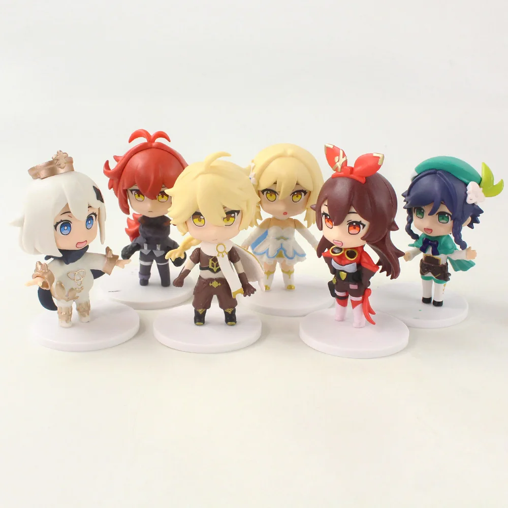 6pcs/set 10cm Cartoon Genshin Impact Q Version Dolls Morax Lumine Ganyu Paimon Tartaglia Amber Ragnvindr PVC Action Figure Toys
6pcs/set 10cm Cartoon Genshin Impact Q Version Dolls Morax Lumine Ganyu Paimon Tartaglia Amber Ragnvindr PVC Action Figure Toys