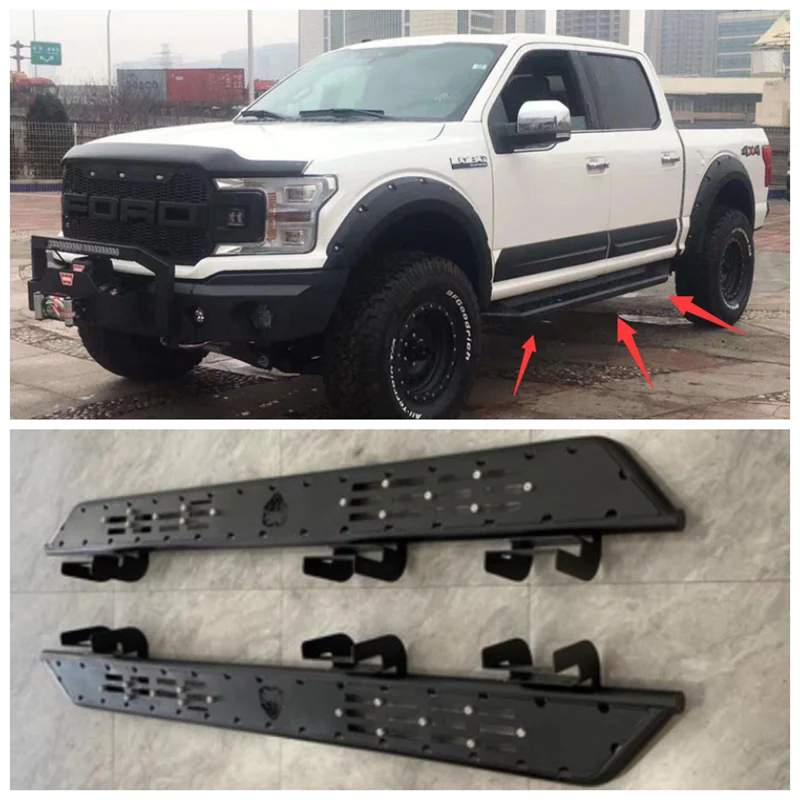 

For Ford Raptor F150 2015 2016 2017 2018 2019 2020 2021 2022 High Quality Stainless Steel Running Boards Side Step Bar Pedals