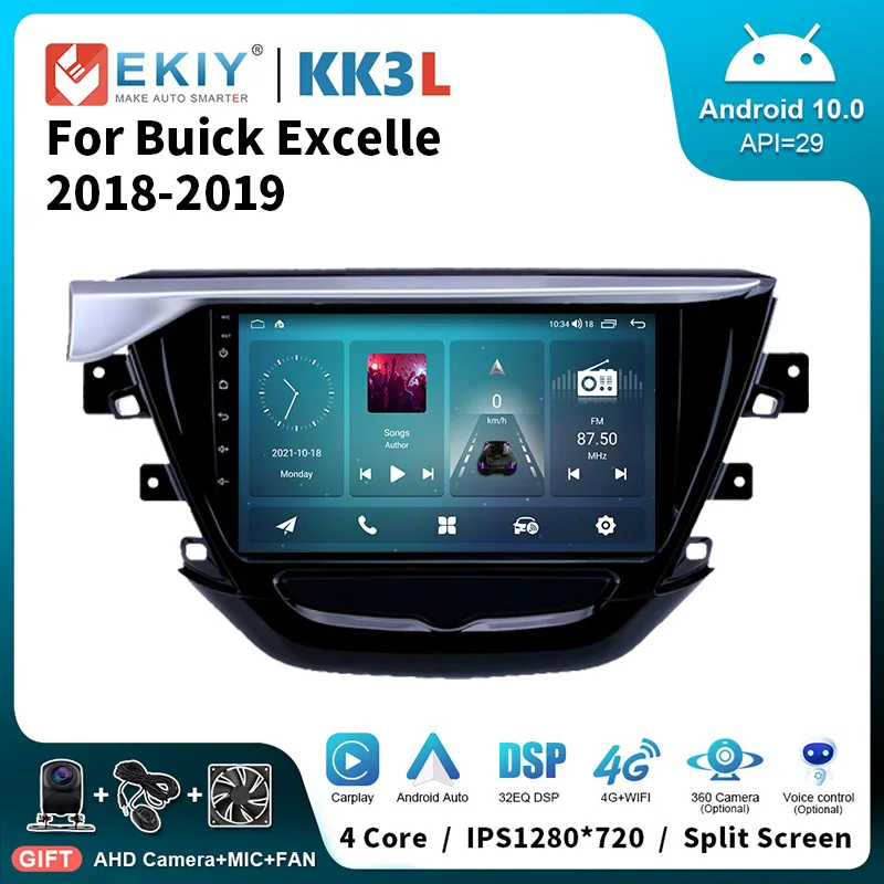 EKIY KK3L Android 10.0 Stereo Car Radio For Buick Excelle 2018-2019 IPS Multimedia Video Player Navigation GPS Carplay Head Unit
EKIY KK3L Android 10.0 Stereo Car Radio For Buick Excelle 2018-2019 IPS Multimedia Video Player Navigation GPS Carplay Head Unit