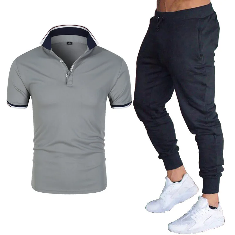 2023 New Spring and Summer Mens Leisure Temperament Solid Color Short-sleeved Trousers Two-piece Suit Fashion Fitness Sport Suit
2023 New Spring and Summer Mens Leisure Temperament Solid Color Short-sleeved Trousers Two-piece Suit Fashion Fitness Sport Suit