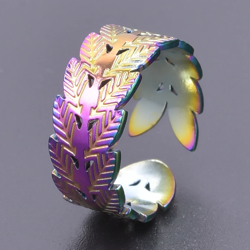 Chunky Wreath Opening Stainless Steel Rings For Women Girl Accessories Fashion Jewelry Titanium Rainbow Color Ring Anillos Femme
Chunky Wreath Opening Stainless Steel Rings For Women Girl Accessories Fashion Jewelry Titanium Rainbow Color Ring Anillos Femme