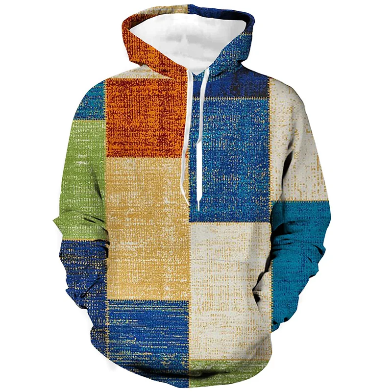 Vintage Plaid Patchwork Men's Hoodie 3D Print Y2k Harajuku Clothing Tops Spring Autumn Oversized Sweatshirt Casual Streetwear
Vintage Plaid Patchwork Men's Hoodie 3D Print Y2k Harajuku Clothing Tops Spring Autumn Oversized Sweatshirt Casual Streetwear