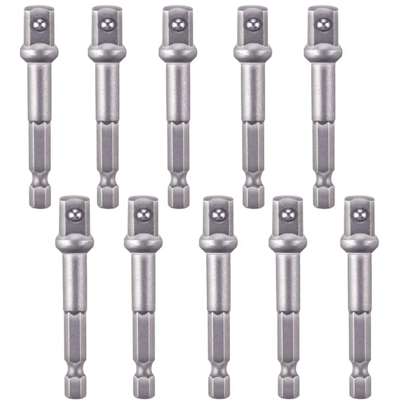 10Pcs Drill Socket Adapter 1/4 Inch Hex Shank Extension For Impact Driver 3/8 Inch Square Head Drill Bit Adapter Set
10Pcs Drill Socket Adapter 1/4 Inch Hex Shank Extension For Impact Driver 3/8 Inch Square Head Drill Bit Adapter Set