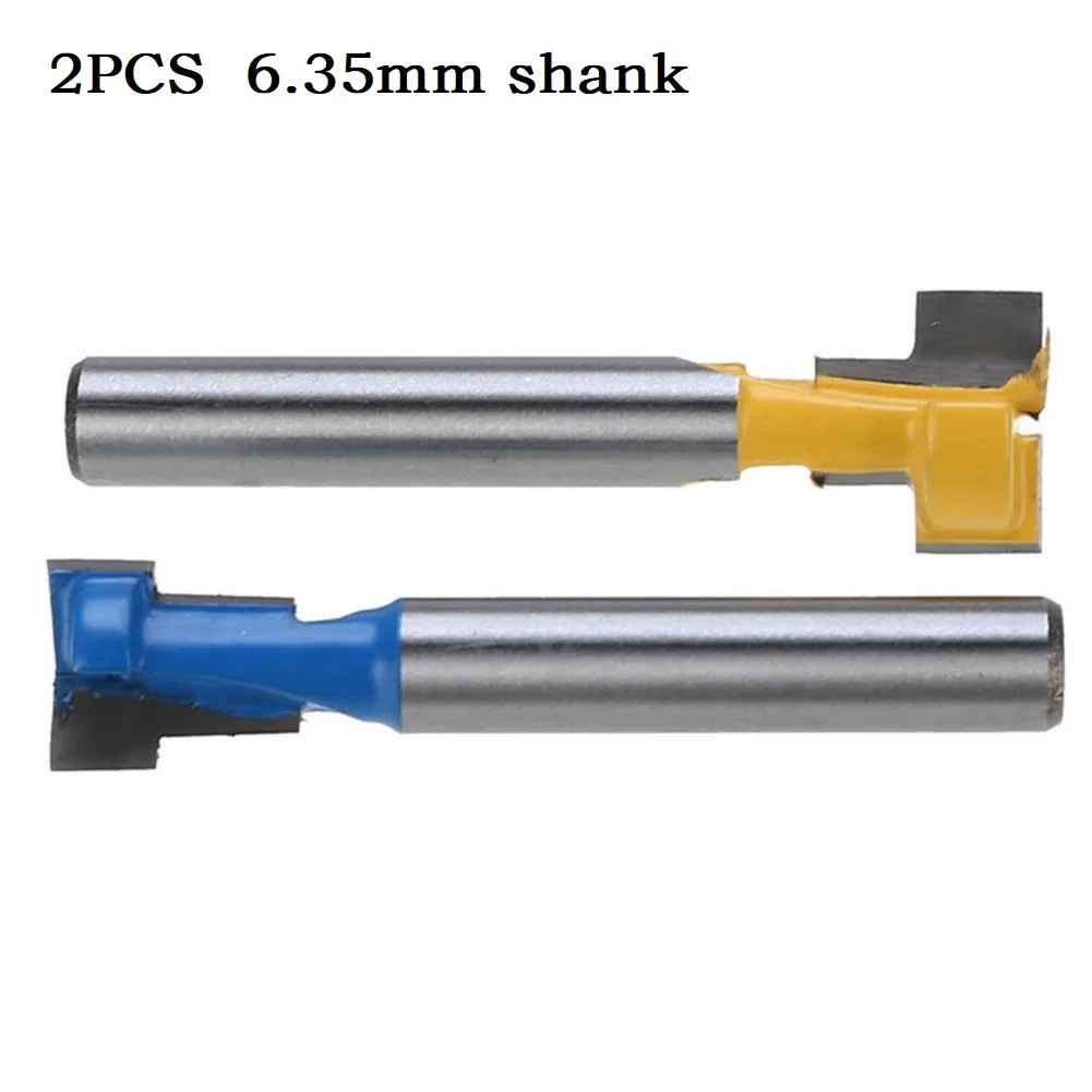 2Pcs 1/4inch Shank T-Slot Cutter Router Bit Set Key Hole Bits Hex Bolt T Slotting Milling Cutter For Wood Woodworking Tool
2Pcs 1/4inch Shank T-Slot Cutter Router Bit Set Key Hole Bits Hex Bolt T Slotting Milling Cutter For Wood Woodworking Tool