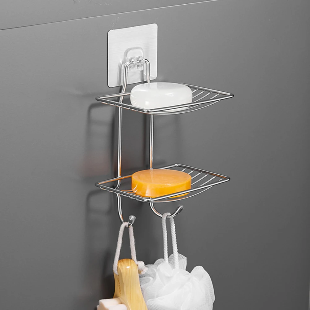 Double Layer Soap Holder Stainless Steel Double-Layer Punch-Free Suction Wall Soap Dish Rack Toilet Rack Organizadores Home
Double Layer Soap Holder Stainless Steel Double-Layer Punch-Free Suction Wall Soap Dish Rack Toilet Rack Organizadores Home