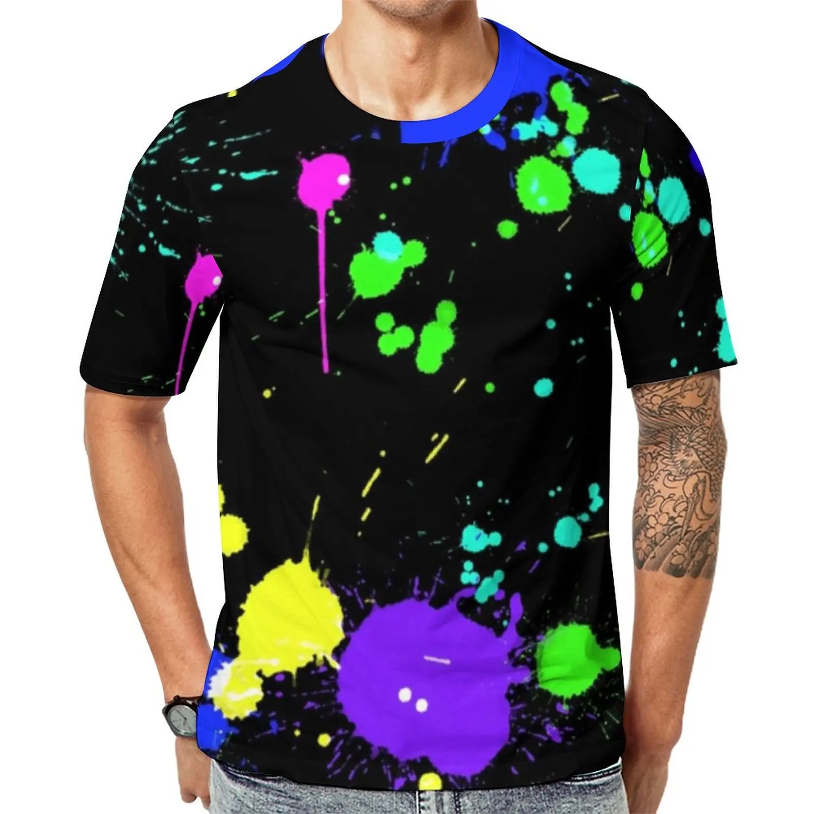 Neon Paint Splatter T-Shirt Abstract Graffiti Fashion T-Shirts Male Aesthetic Tee Shirt Short Sleeve Graphic Clothes Plus Size
Neon Paint Splatter T-Shirt Abstract Graffiti Fashion T-Shirts Male Aesthetic Tee Shirt Short Sleeve Graphic Clothes Plus Size