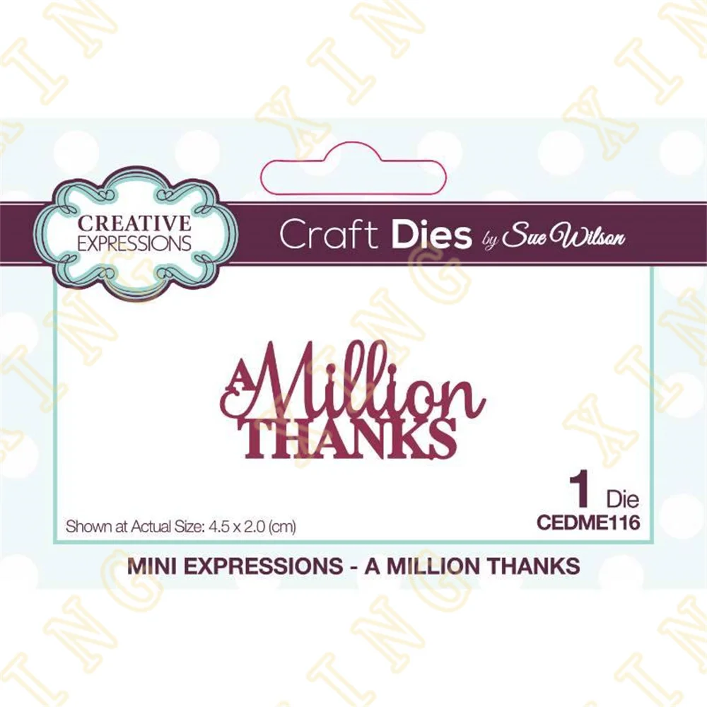 A Million Thanks 2022 new Metal Cutting Dies for DIY Scrapbooking Crafts Stencils Maker Photo Album Template Handmade Decoration
A Million Thanks 2022 new Metal Cutting Dies for DIY Scrapbooking Crafts Stencils Maker Photo Album Template Handmade Decoration