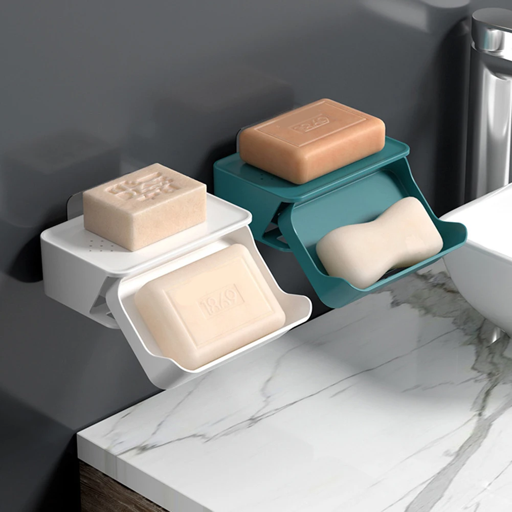 Kitchen Durable Soap Dish Wall Mounted Bathroom Soap Box Punch-free Drawer Type Bathroom Drain Soap Storage Box Home Accessories
Kitchen Durable Soap Dish Wall Mounted Bathroom Soap Box Punch-free Drawer Type Bathroom Drain Soap Storage Box Home Accessories
