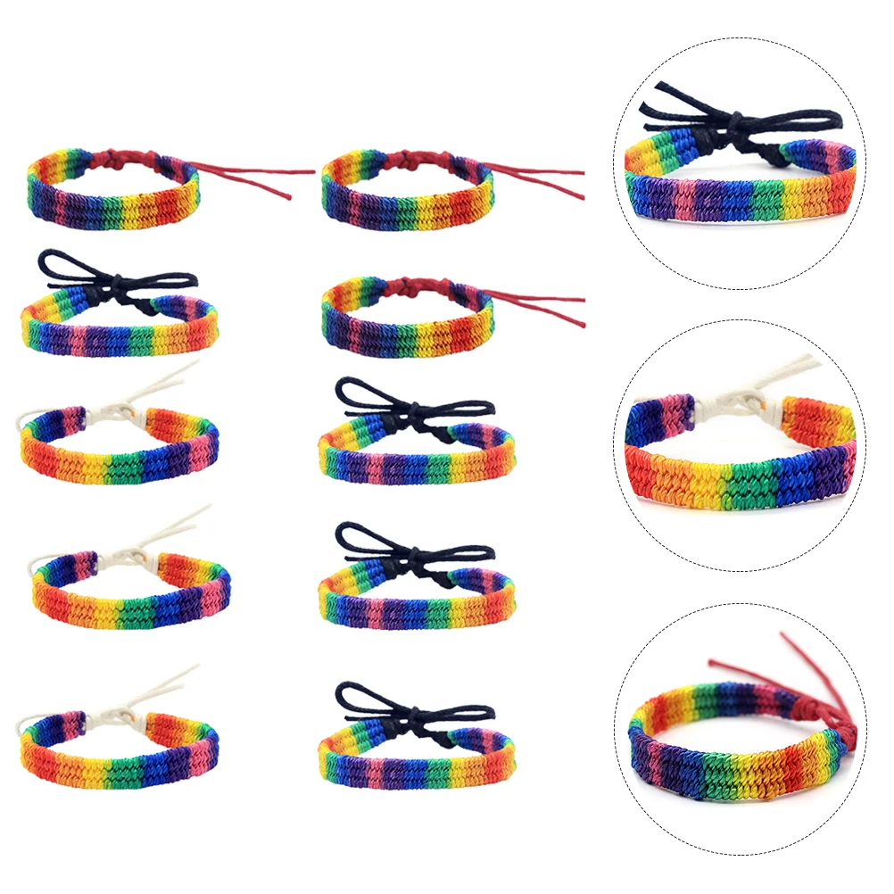 10pcs Rainbow Modeling Wrist Strap Decor Creative Knitting Rainbow Wrist Chain Wrist Decor
10pcs Rainbow Modeling Wrist Strap Decor Creative Knitting Rainbow Wrist Chain Wrist Decor