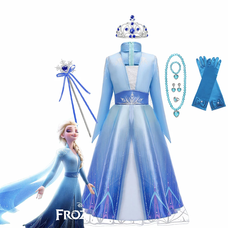 Disney Charm Elsa Blue Princess Costume Dress Up Halloween Birthday Party For Girl Kids Snowflake Appliques Sweet V-neck Gown
Disney Charm Elsa Blue Princess Costume Dress Up Halloween Birthday Party For Girl Kids Snowflake Appliques Sweet V-neck Gown