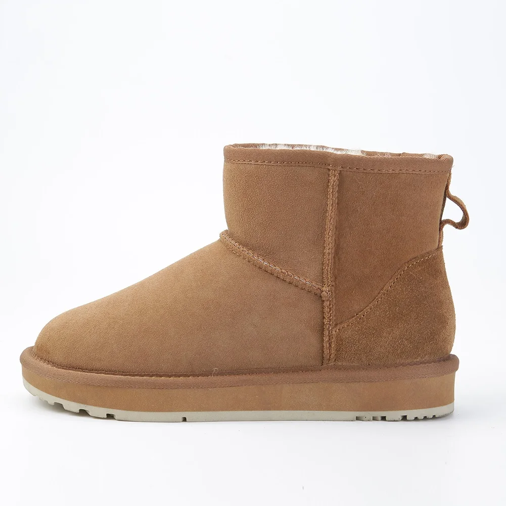 AMAKAR Real Sheepskin Suede Leather Natural Wool Fur Lined Casual Short Ankle Winter Snow Boots For Women Warm Shoes Waterproof
AMAKAR Real Sheepskin Suede Leather Natural Wool Fur Lined Casual Short Ankle Winter Snow Boots For Women Warm Shoes Waterproof