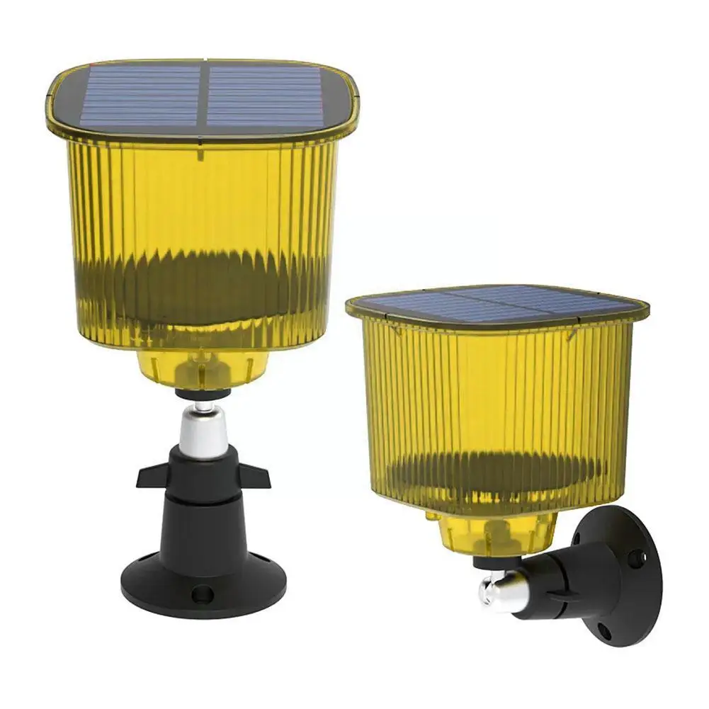 

Solar Powered Bird Repeller Animal Repellent Device Timed Sound Light Alarm Solar Flashing Warning Light For Outdoor Farm G D4H9