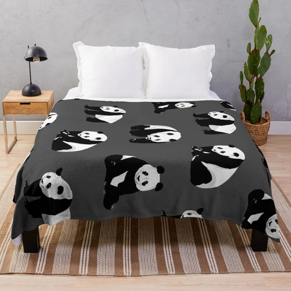 Pandas on Grey Throw Blanket designer blanket hairy blanket fur blanket Blanket fleece
Pandas on Grey Throw Blanket designer blanket hairy blanket fur blanket Blanket fleece
