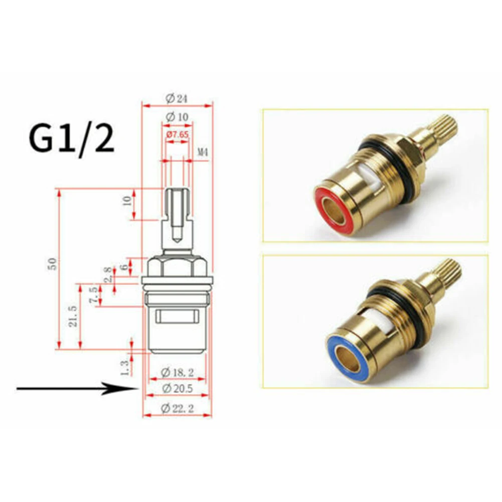 Quarter Turn Insert Tap Valve Kitchen Universal 50*22*22mm Anti-clockwise Brass Ceramic Disc Inner Faucet Valve
Quarter Turn Insert Tap Valve Kitchen Universal 50*22*22mm Anti-clockwise Brass Ceramic Disc Inner Faucet Valve