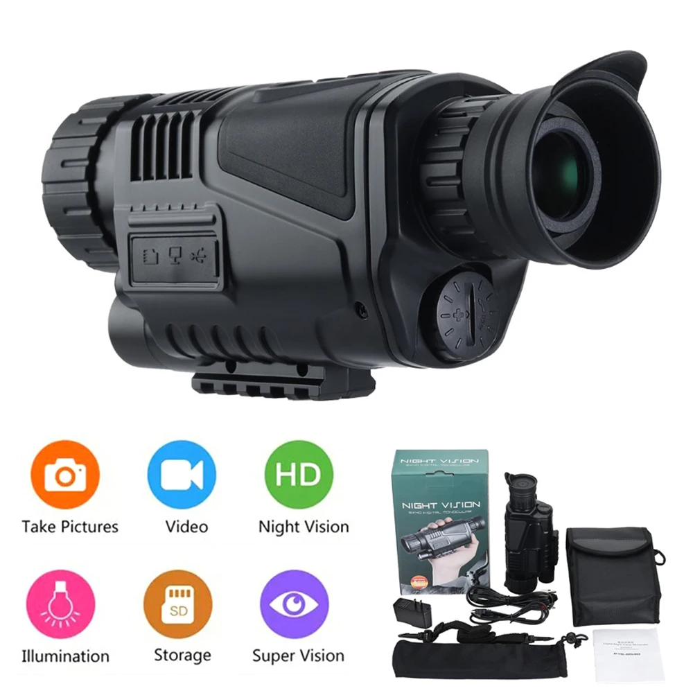 Монокулярный телескоп NV300 HD, бинокль ночного видения, цифровой инфракрасный Монокуляр для съемки фото и видео, функция воспроизведения для ...
Монокулярный телескоп NV300 HD, бинокль ночного видения, цифровой инфракрасный Монокуляр для съемки фото и видео, функция воспроизведения для ...