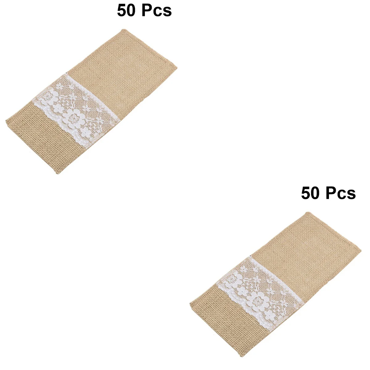 100 pcs Vintage Linen Cutlery Bag Lace Cutter and Fork Bag Tableware Holders for Wedding Party Home
100 pcs Vintage Linen Cutlery Bag Lace Cutter and Fork Bag Tableware Holders for Wedding Party Home