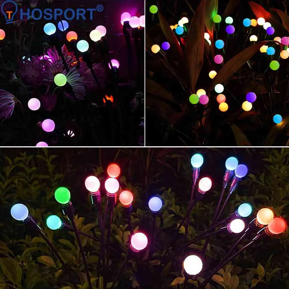 

Solar Ground Plug Lamp Christmas Decor Glowworm Decor Lights Romantic Atmosphere Holiday Supplies for Backyards Courtyards Parks