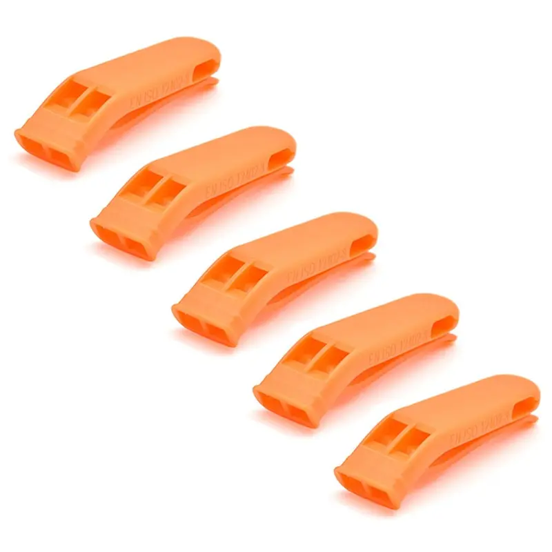 5pcs PP Plastic Whistle Outdoor Camping Hiking Whistle with Clip Survival Emergency Rescue Sports Safety Whistle
5pcs PP Plastic Whistle Outdoor Camping Hiking Whistle with Clip Survival Emergency Rescue Sports Safety Whistle