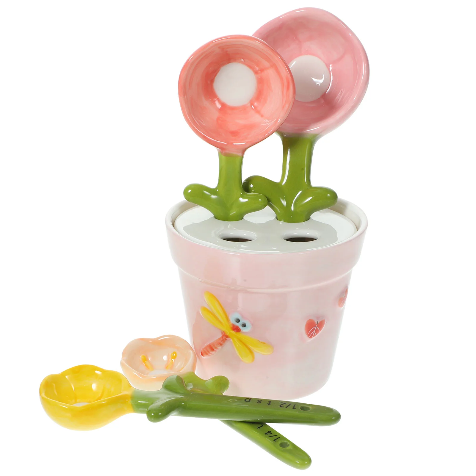 Graduated Baking Spoon Flower Measuring Spoons For Kitchen With Pot Ceramic Convenient Food
Graduated Baking Spoon Flower Measuring Spoons For Kitchen With Pot Ceramic Convenient Food