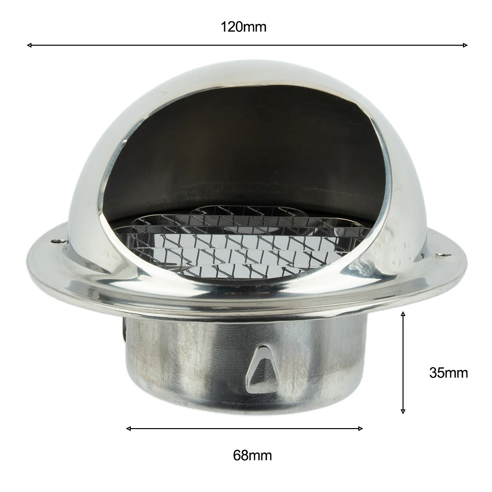 Outlet Air Vent Grille Thickened Ventilation Hood Wall Wind Cap 1pc 70mm Breathable External Extractor Polished
Outlet Air Vent Grille Thickened Ventilation Hood Wall Wind Cap 1pc 70mm Breathable External Extractor Polished
