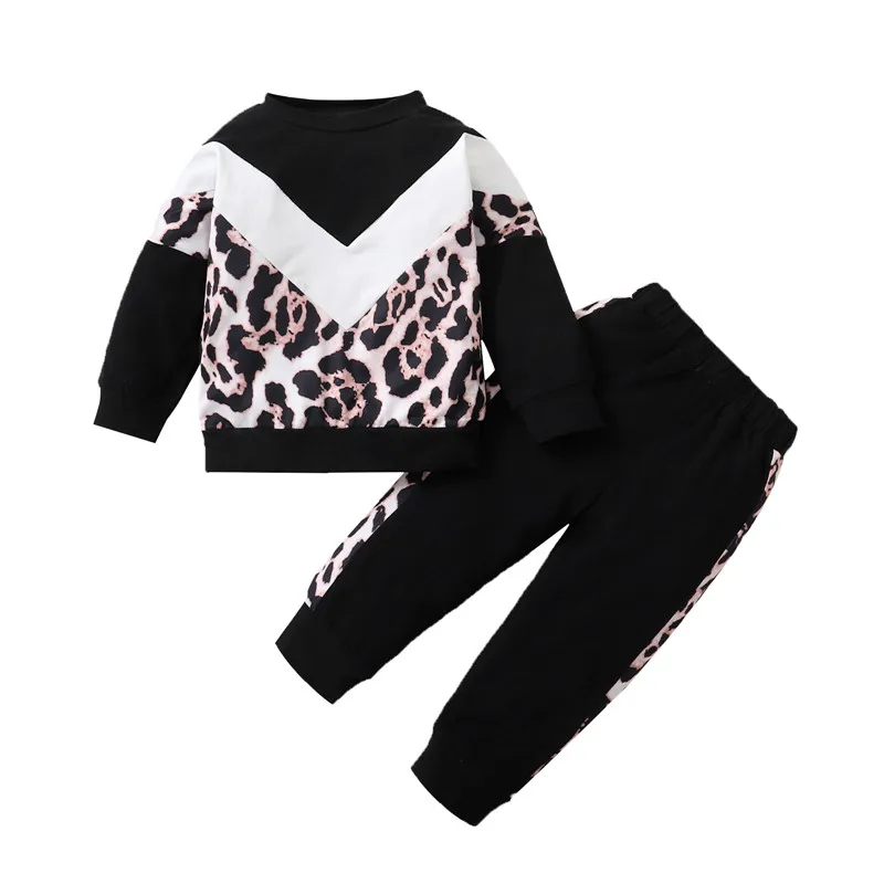 Girls Leopard Print Clothes Set Contrast Color Long Sleeve O-neck Pullover + Elastic Waist Long Pants
Girls Leopard Print Clothes Set Contrast Color Long Sleeve O-neck Pullover + Elastic Waist Long Pants