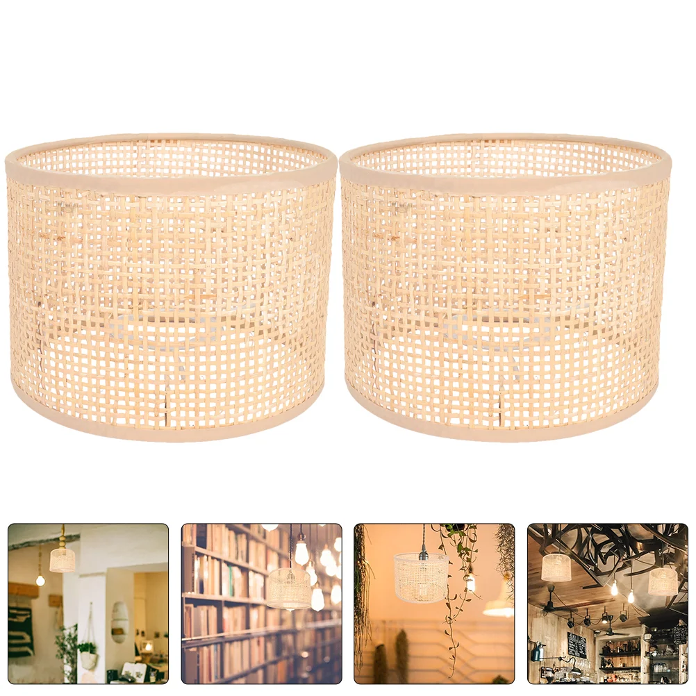 2 Pcs Lamp Shade Woven Chandelier Retro Pendant Checkered Light Cover Bamboo Decorative Shades
2 Pcs Lamp Shade Woven Chandelier Retro Pendant Checkered Light Cover Bamboo Decorative Shades