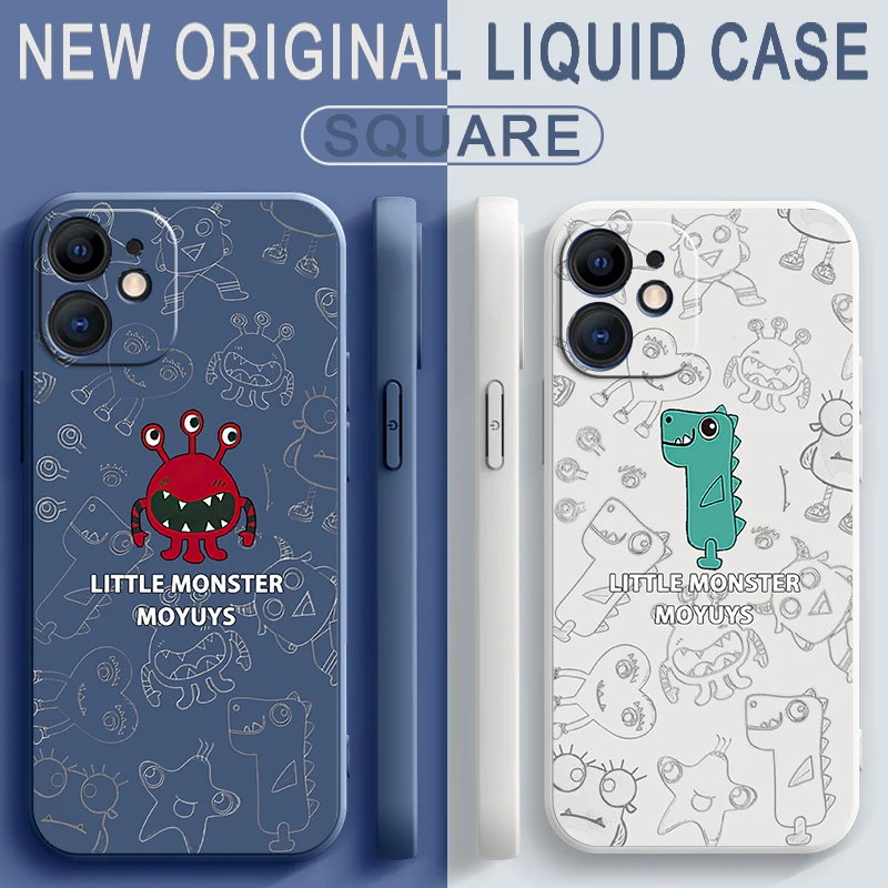 Cute Monster Liquid Silicone Cases For iPhone 13 11 12 Mini Pro 7 8 6s 6 Plus SE 2020 XR X XS Max Soft Phone Funda Coque Capa
Cute Monster Liquid Silicone Cases For iPhone 13 11 12 Mini Pro 7 8 6s 6 Plus SE 2020 XR X XS Max Soft Phone Funda Coque Capa