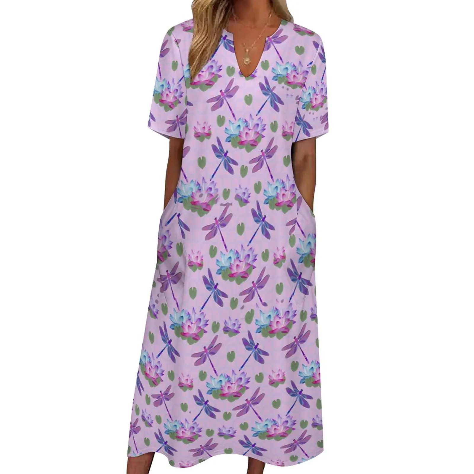 Dragonfly Print Dress Lotus Flower Cute Maxi Dress V Neck Graphic Bohemia Long Dresses Aesthetic Oversized Vestido
Dragonfly Print Dress Lotus Flower Cute Maxi Dress V Neck Graphic Bohemia Long Dresses Aesthetic Oversized Vestido