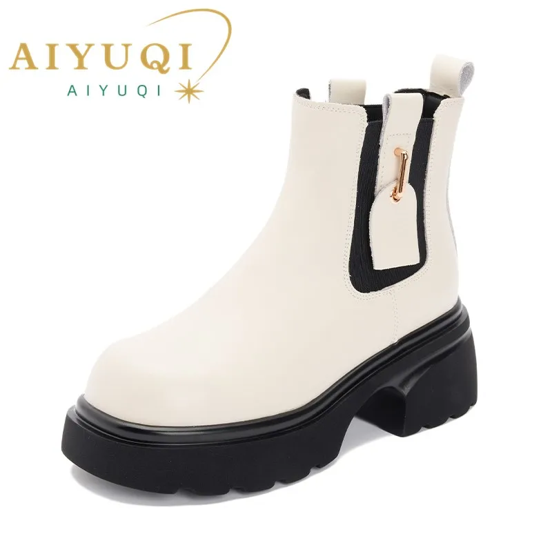 AIYUQI Marton Boots Women Genuine Leather Platform 2023 New British Style Women Autumn Boots Vintage Round Toe Ankle Boots Women
AIYUQI Marton Boots Women Genuine Leather Platform 2023 New British Style Women Autumn Boots Vintage Round Toe Ankle Boots Women