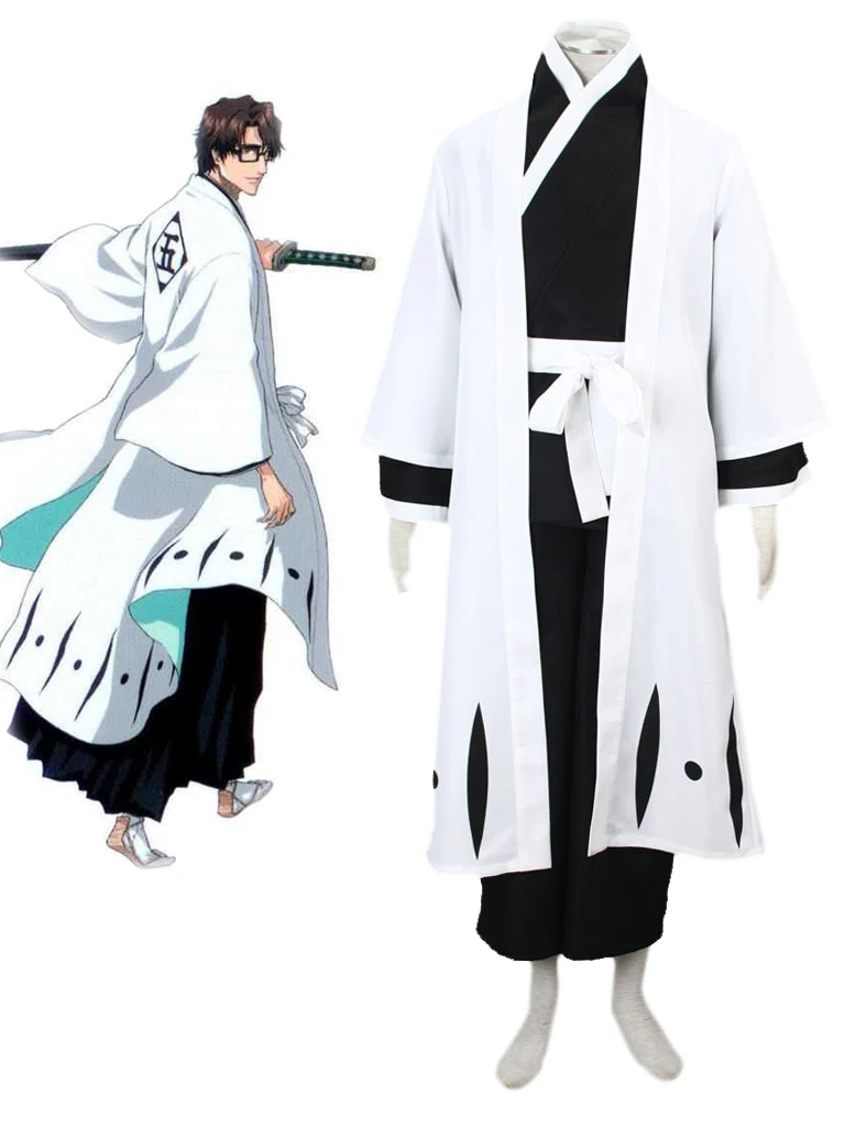 

Anime BLEACH Cosplay Man Halloween Aizen Sousuke Cosplay Costume Japanese Kimono