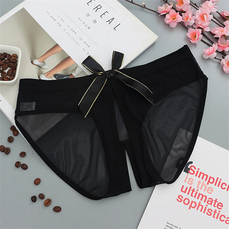 Hot Sale Crotchless Bowknot Panties Sexy Women Underwear Transparent Low-Rise Open Crotch Briefs Lingerie Female
Hot Sale Crotchless Bowknot Panties Sexy Women Underwear Transparent Low-Rise Open Crotch Briefs Lingerie Female