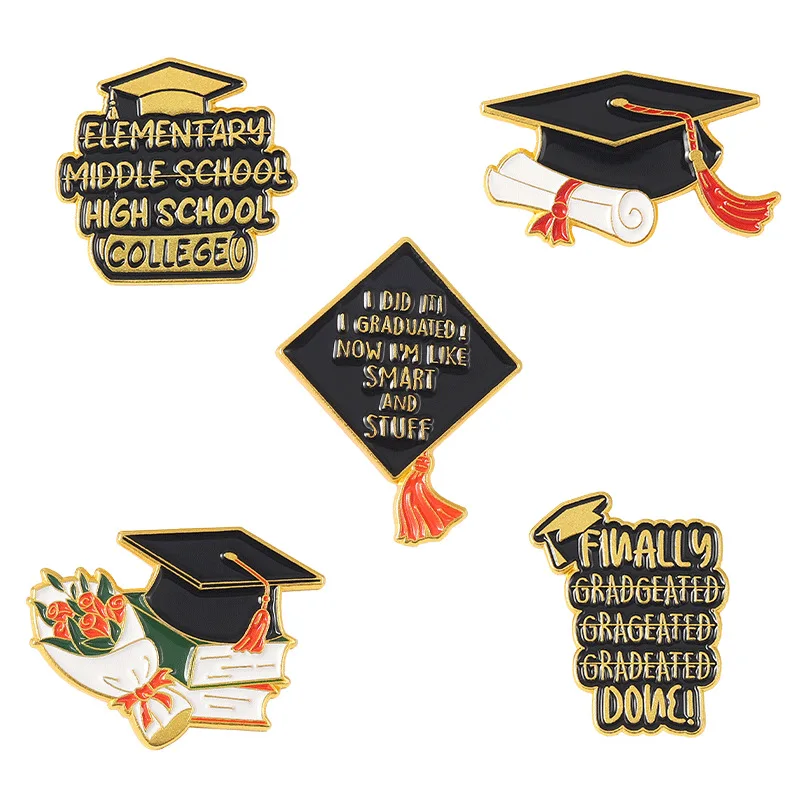 Graduation Season Enamel Pins Custom Bachelor Cap Hat Brooches Lapel Badges Cartoon Jewelry Gift for Students Friends
Graduation Season Enamel Pins Custom Bachelor Cap Hat Brooches Lapel Badges Cartoon Jewelry Gift for Students Friends