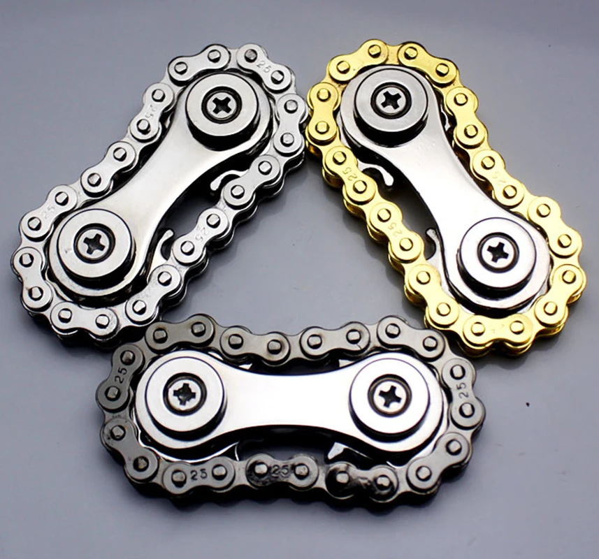 

Metal Bicycle Chain Spiner Fidget Toys Metal Chain Flywheel Fingertip Gyro Toys DIY Replace Spinner Fidgets Anti Stress Kids Toy