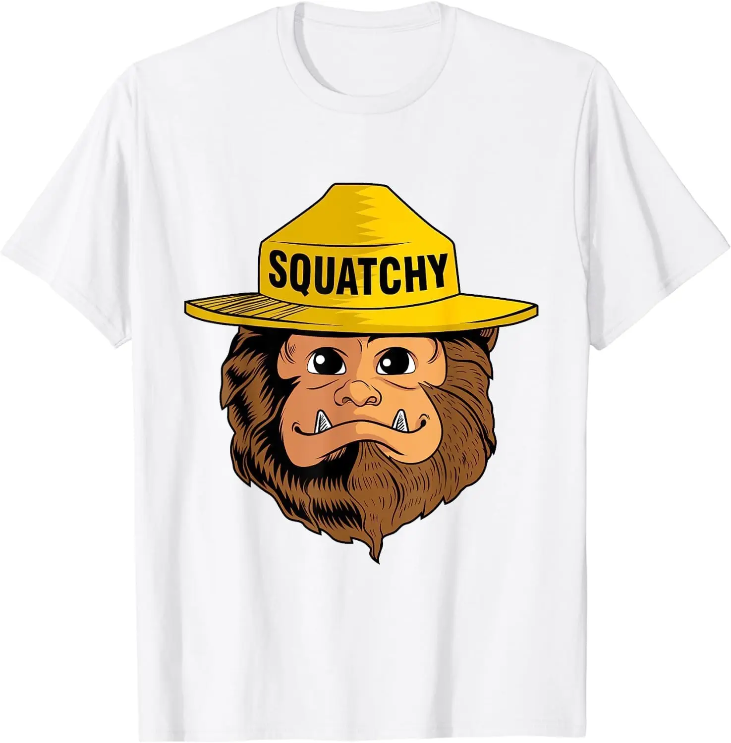Bigfoot Squatchy Sasquatch походная Ретро Винтажная футболка высокого качества из 100% хлопка