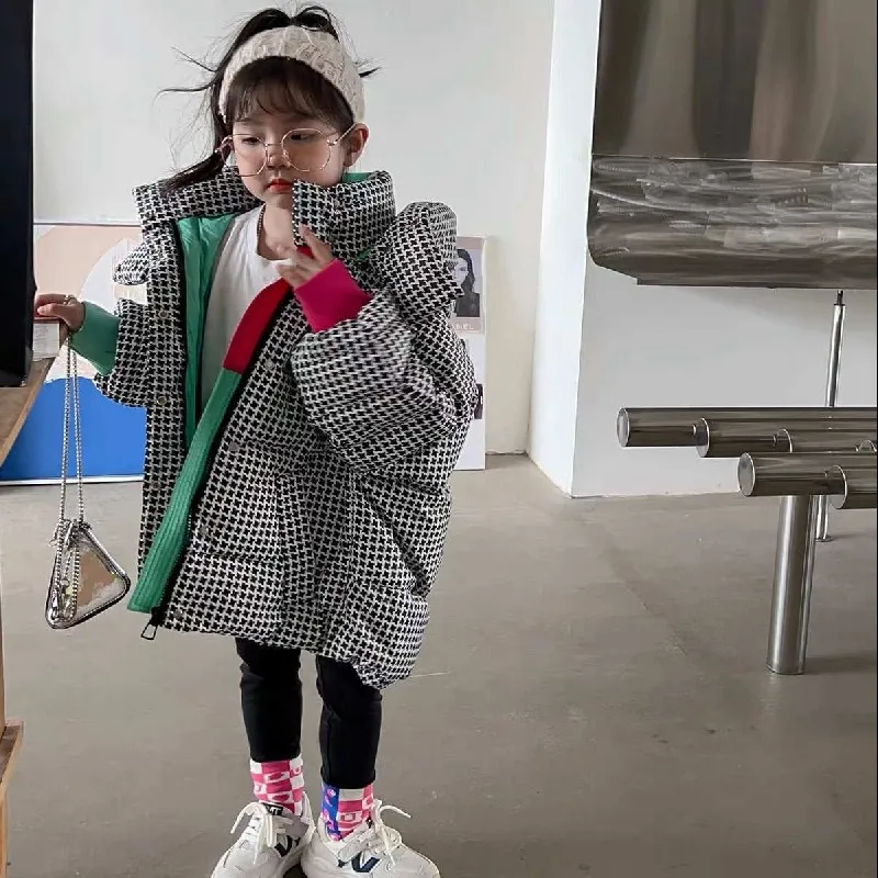 New Girls Coats Child Korean version Parkas Winter Plaid Cotton Padded Clothes Baby Hooded Thickening Outerwear 8 9 10 Years Old
New Girls Coats Child Korean version Parkas Winter Plaid Cotton Padded Clothes Baby Hooded Thickening Outerwear 8 9 10 Years Old