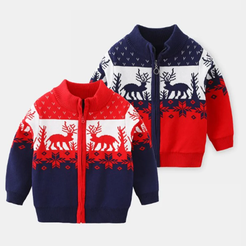 Christmas Toddler Sweater Cardigan Kids Knitted Reindeer Clothes Boys Zip Up Sweaters Coat for Children's Clothing Cotton Casual
Christmas Toddler Sweater Cardigan Kids Knitted Reindeer Clothes Boys Zip Up Sweaters Coat for Children's Clothing Cotton Casual
