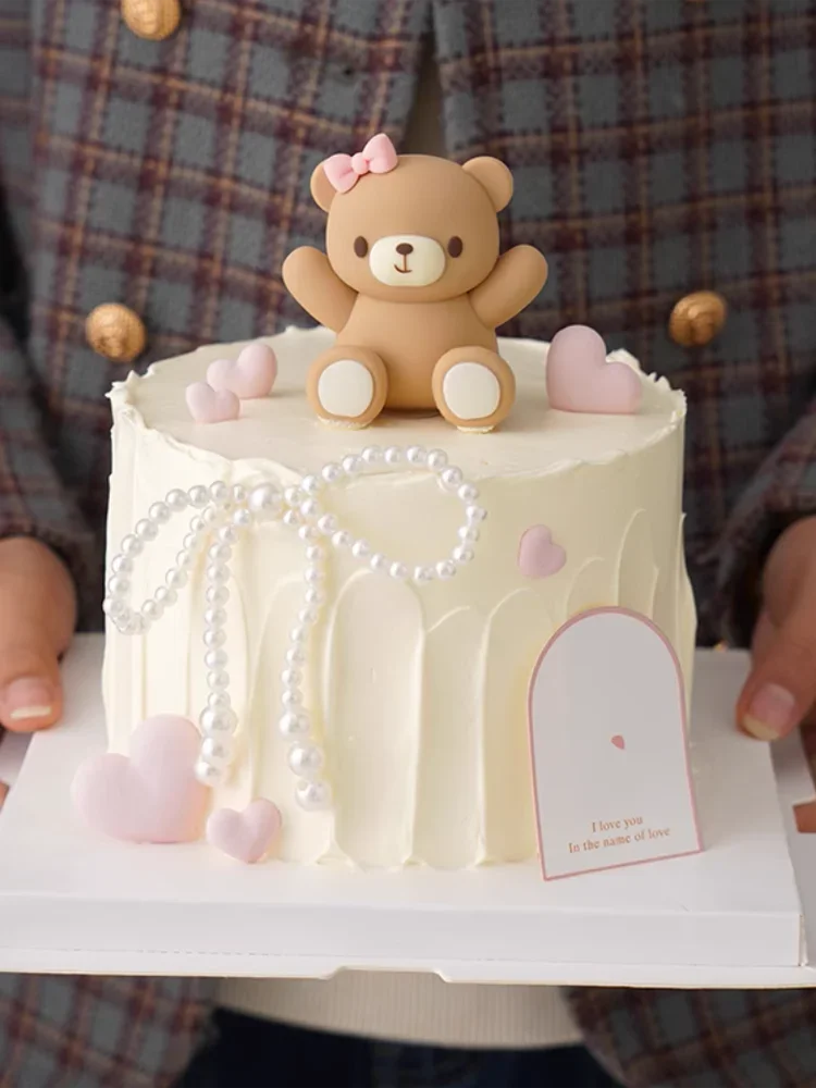 Bear Cake Toppers pink blue Bear Statue Doll Boy Girl Happy One 1st Birthday Cake Decoration Baby Shower Bear Theme Party Decors
Bear Cake Toppers pink blue Bear Statue Doll Boy Girl Happy One 1st Birthday Cake Decoration Baby Shower Bear Theme Party Decors