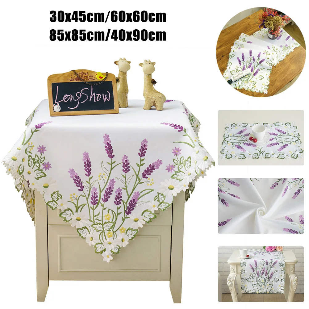 Pastoral Embroidered Tablecloth Purple Flower Table Runner For TV Tables Farm Tables Coffee Bars Buffet Tables Decoration
Pastoral Embroidered Tablecloth Purple Flower Table Runner For TV Tables Farm Tables Coffee Bars Buffet Tables Decoration