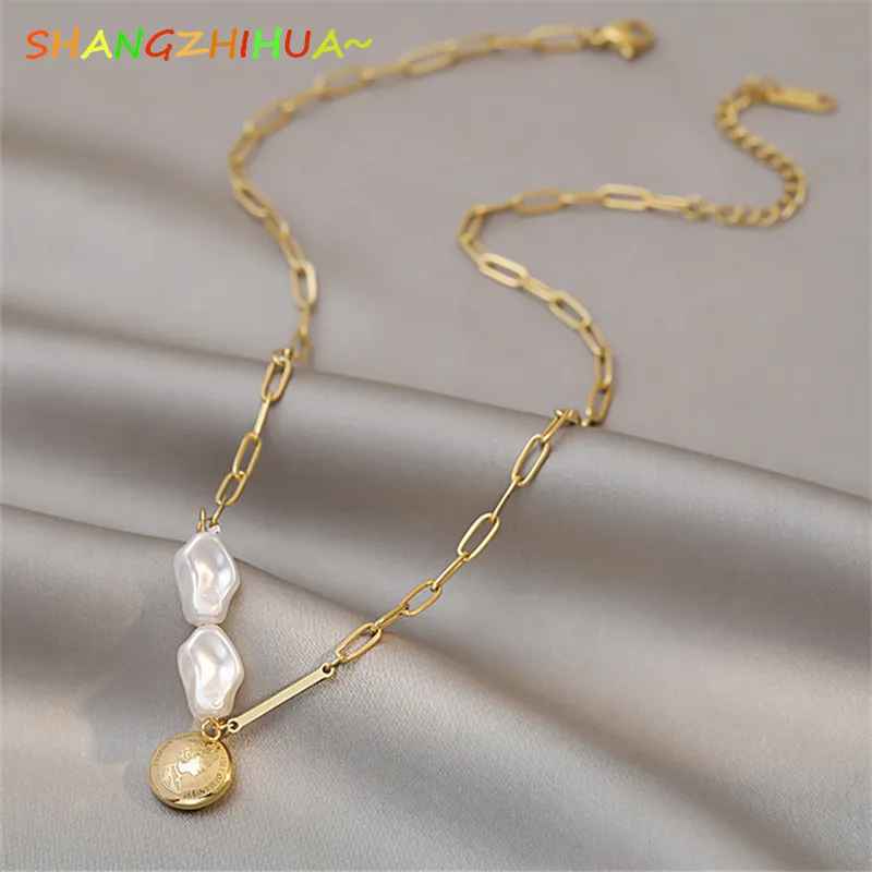 2022 Trend Stainless Steel New High Imitation Pearl Portrait Pendant Necklace For Women's Gift Trend Chain Fashion Jewelry
2022 Trend Stainless Steel New High Imitation Pearl Portrait Pendant Necklace For Women's Gift Trend Chain Fashion Jewelry