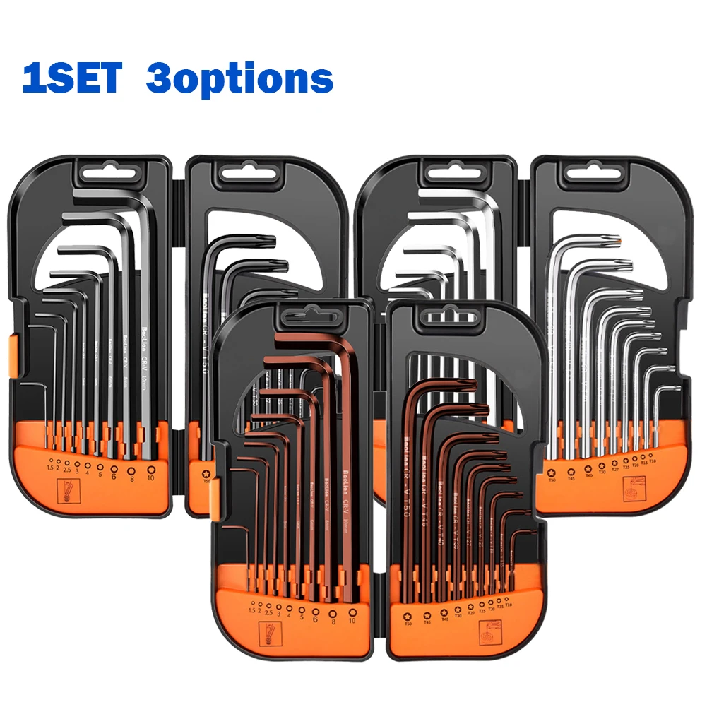 18PCS L-Key Metric Star Wrench Set Long Arm Ball End Metric Hex Key Wrench Industrial Grade Booster Bar Wrench Hand Tools
18PCS L-Key Metric Star Wrench Set Long Arm Ball End Metric Hex Key Wrench Industrial Grade Booster Bar Wrench Hand Tools