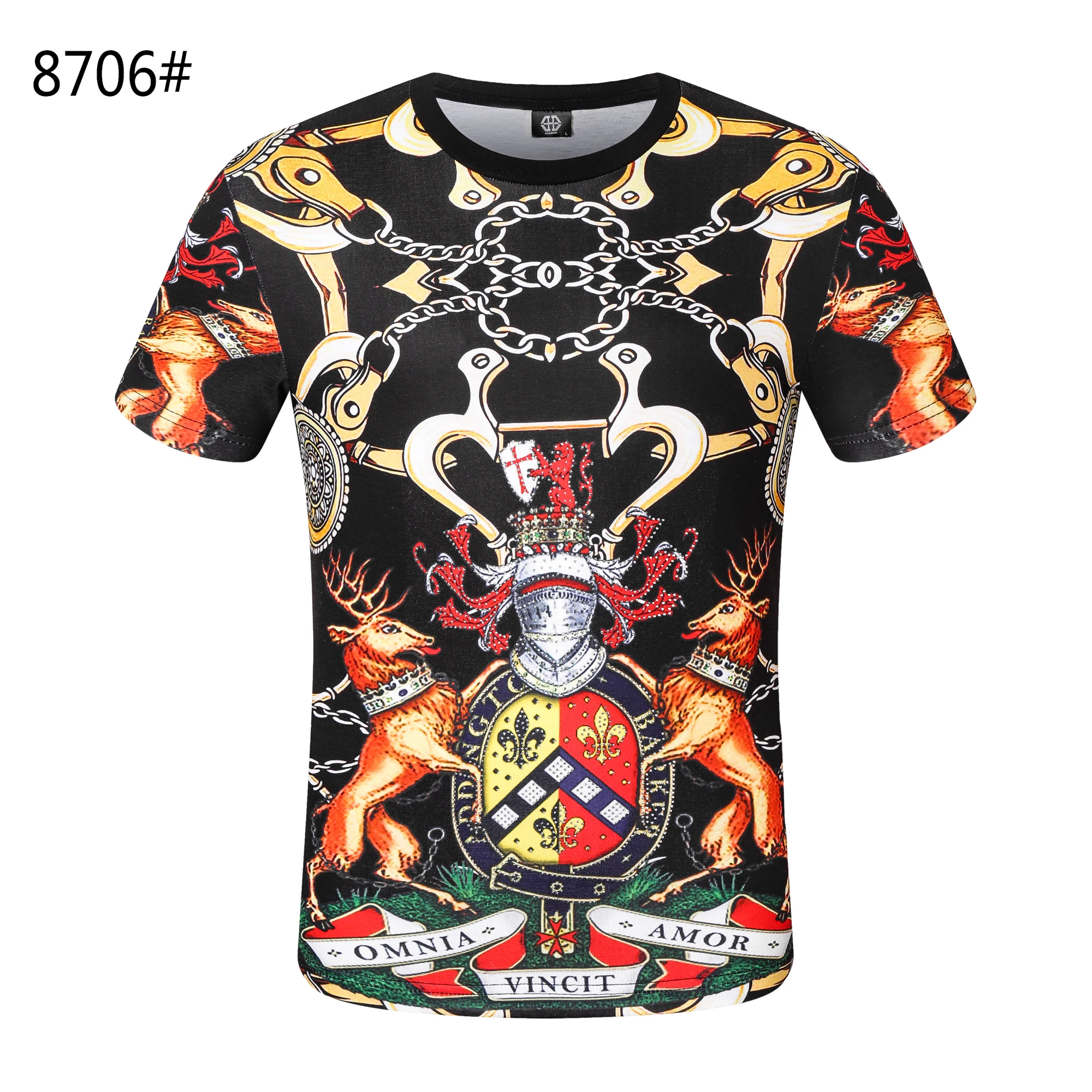 2023 summer new Tshirt Casual Short-Sleeved Tees Diamond pattern Print Tops Summer Style Mens white black plein T-Shirt
2023 summer new Tshirt Casual Short-Sleeved Tees Diamond pattern Print Tops Summer Style Mens white black plein T-Shirt