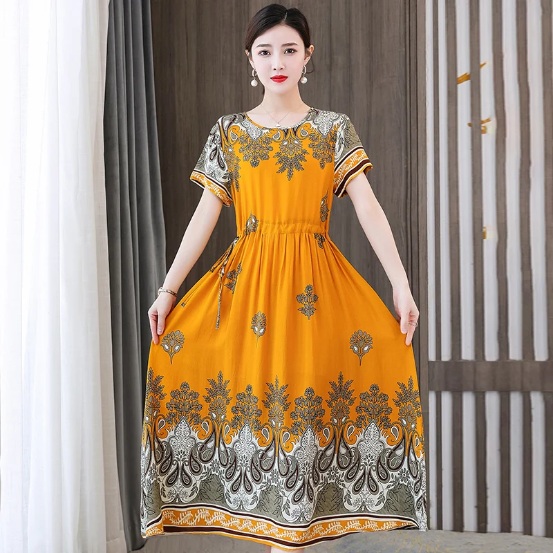 New Fashion Summber Casual O-Neck Women Dresses Women Clothing Print Women short Sleeve
New Fashion Summber Casual O-Neck Women Dresses Women Clothing Print Women short Sleeve