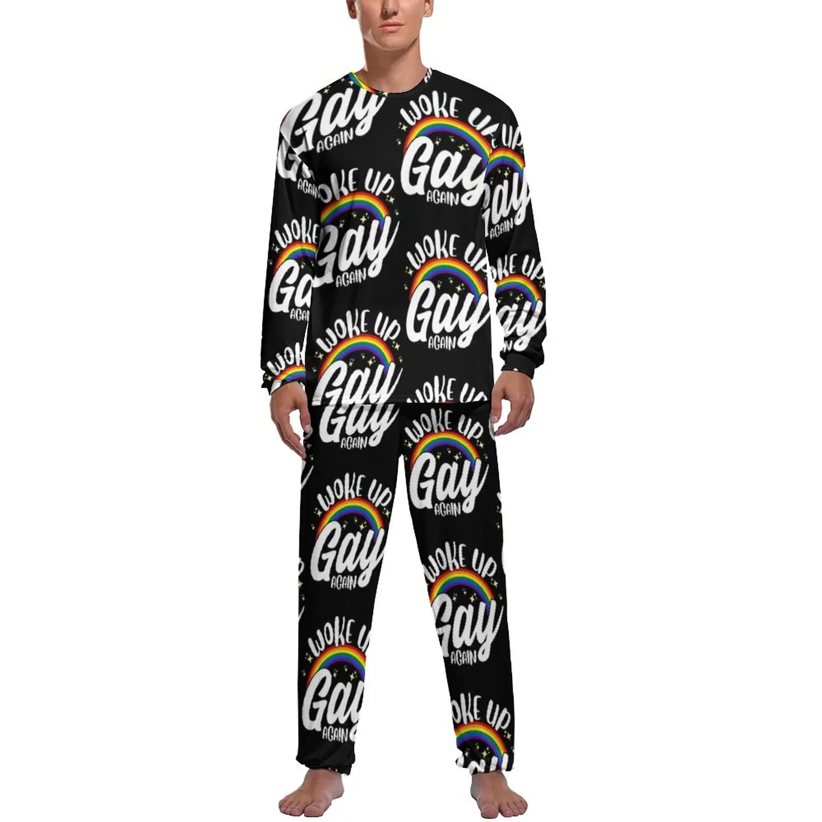 Пижама для геев, осень, 2 предмета, ЛГБТ, цитата, крутой пижамный комплект, мужской домашний костюм с длинным рукавом
Пижама для геев, осень, 2 предмета, ЛГБТ, цитата, крутой пижамный комплект, мужской домашний костюм с длинным рукавом