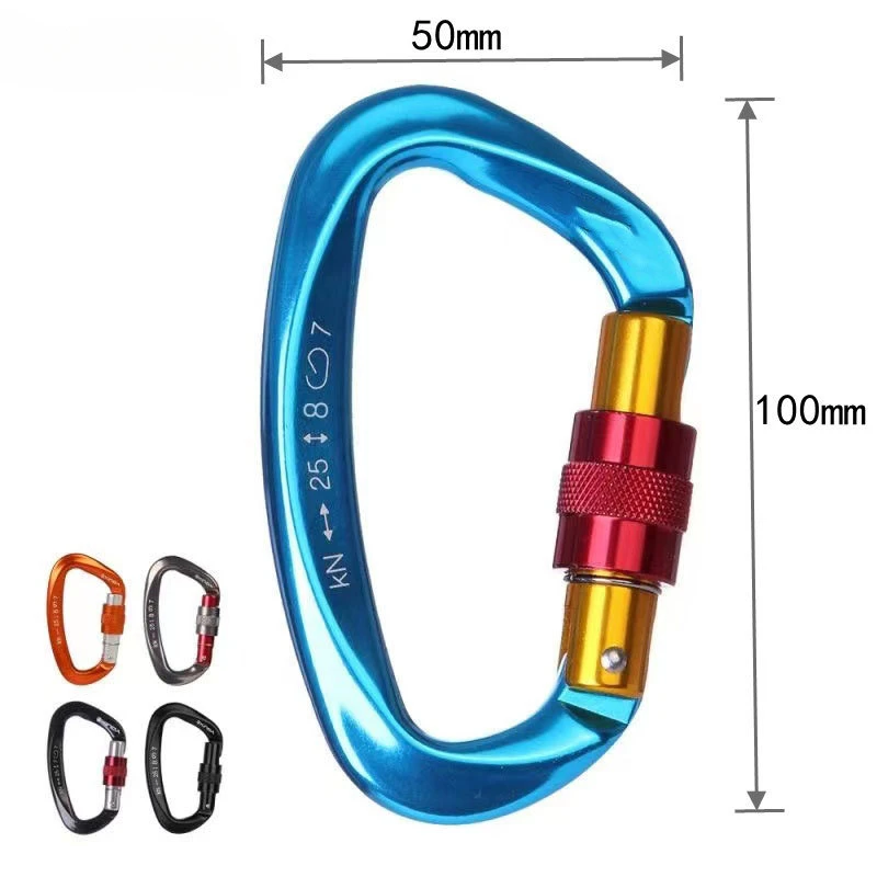 Mountaineering Caving Rock Climbing Carabiner D Shaped Safety Master Screw Lock Buckle Escalade Equipement
Mountaineering Caving Rock Climbing Carabiner D Shaped Safety Master Screw Lock Buckle Escalade Equipement