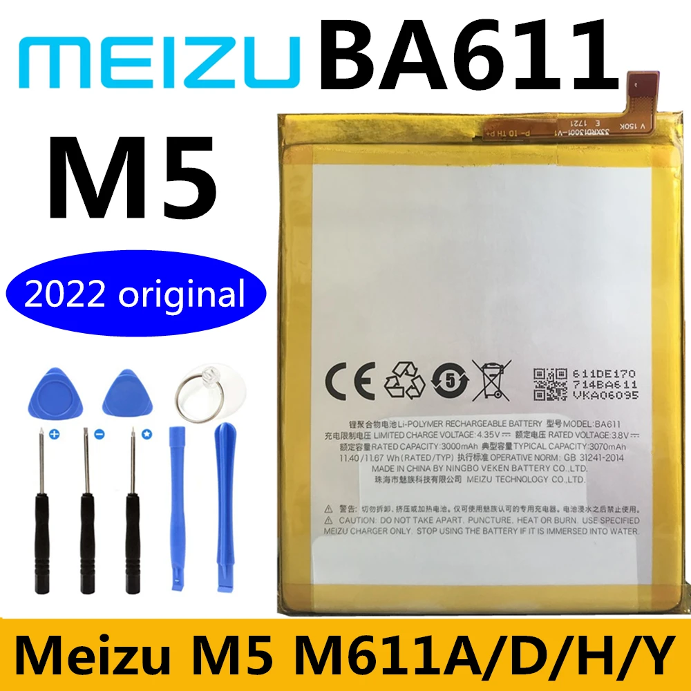 

New Original BA611 for Meizu M5 M611H M611 Series Replacement High Quality Mobile Phone Battery