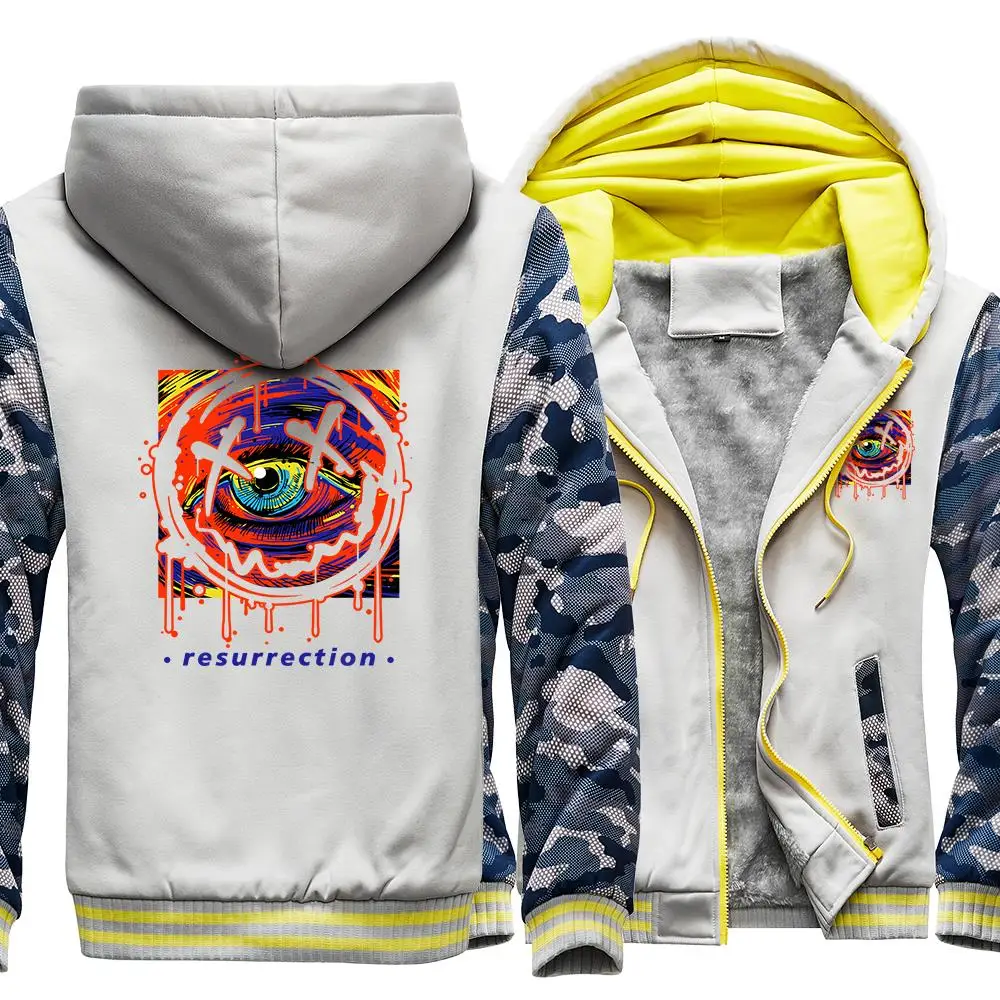 Colorful Eye Illustration With Melting Face Print Man Zipper Hoodies Hip Hop Thicken Pocket Long Sleeves Camouflage Male Jackets
Colorful Eye Illustration With Melting Face Print Man Zipper Hoodies Hip Hop Thicken Pocket Long Sleeves Camouflage Male Jackets